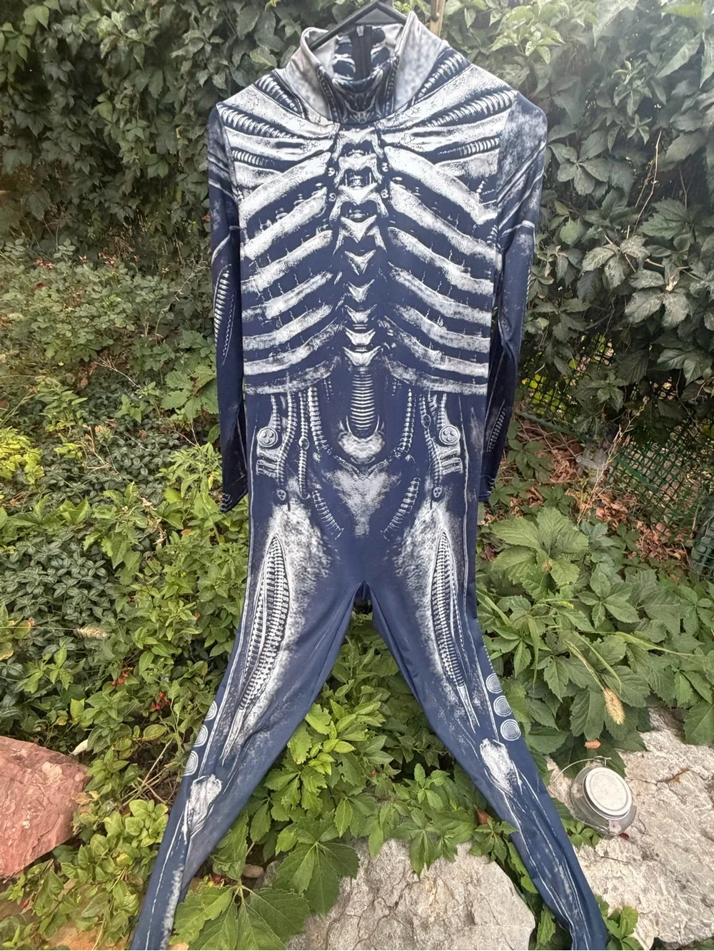Giger-inspired biomechanical alien bodysuit Adult XL
